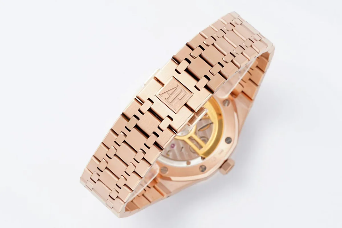 Royal Oak 15450ST 37mm Black Dial in Frosted Rose Gold