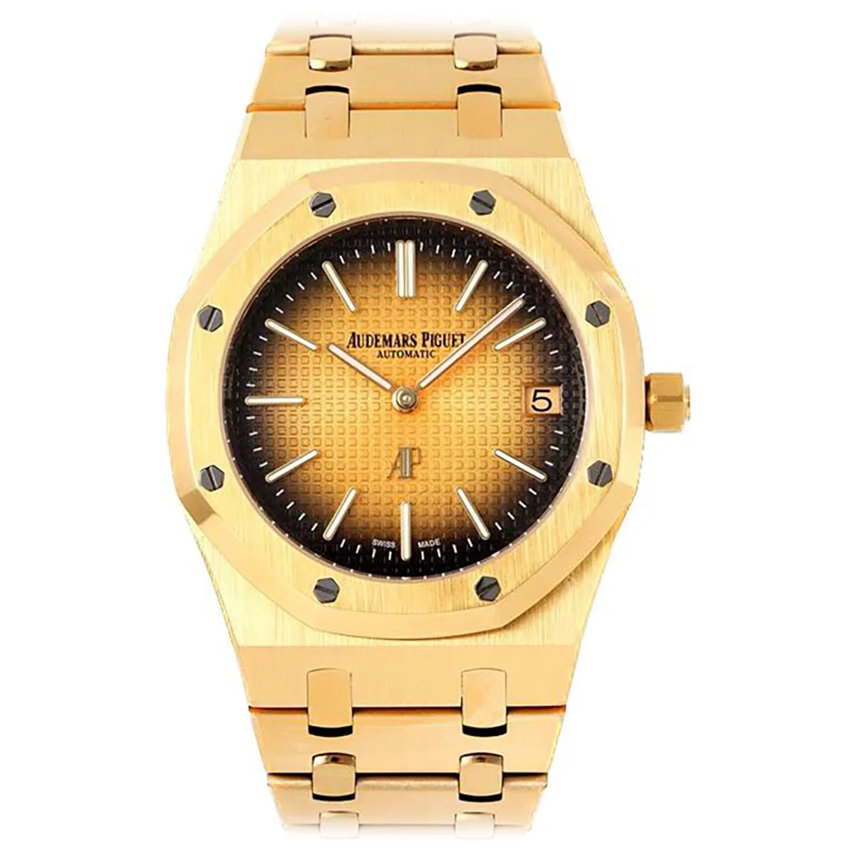 Royal Oak 16202 39mm Smoked Yellow Dial in Yellow Gold