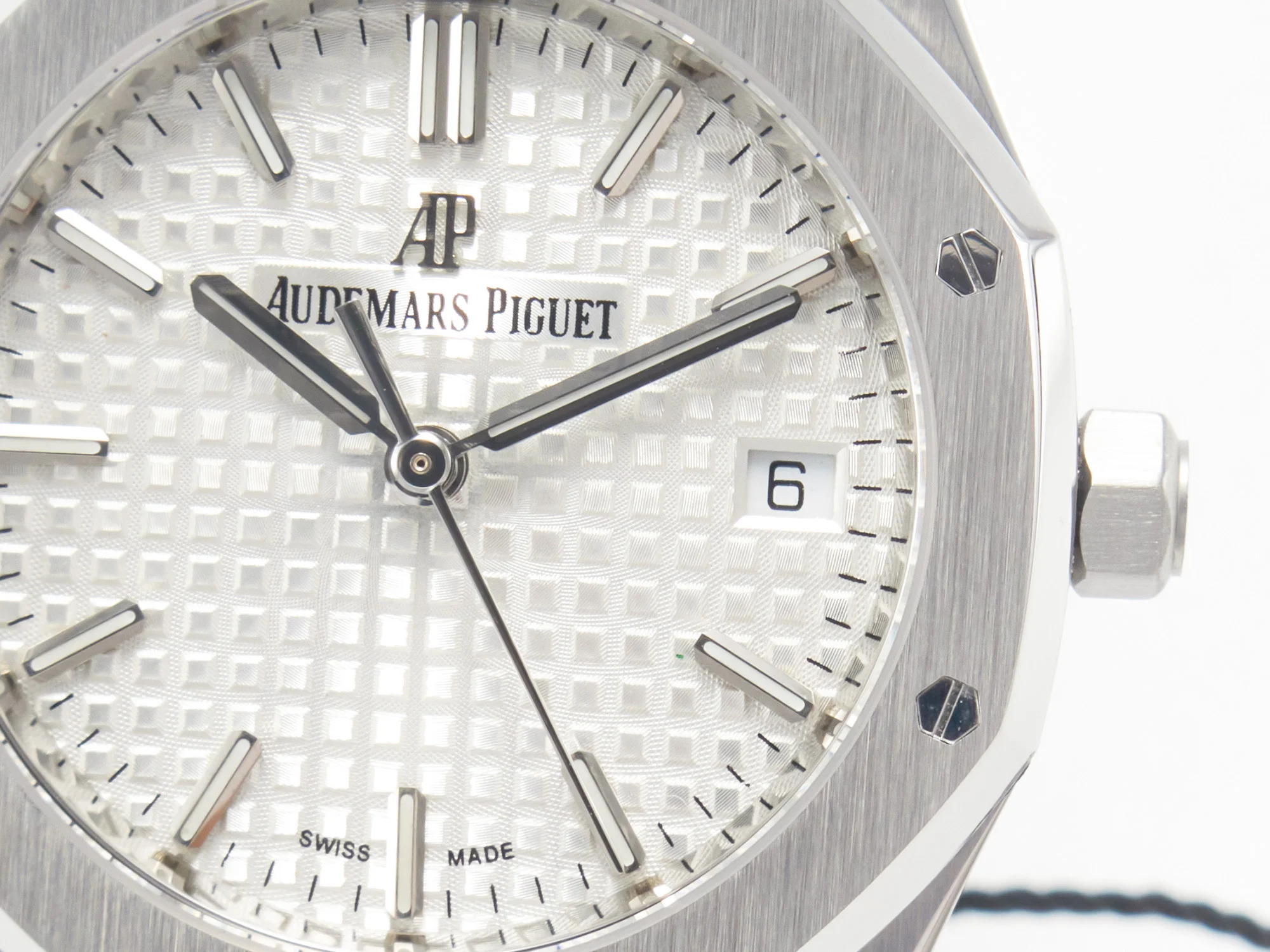 Royal Oak 34mm SS ZF 1:1 Best Edition White Textured Dial on SS Bracelet A5800