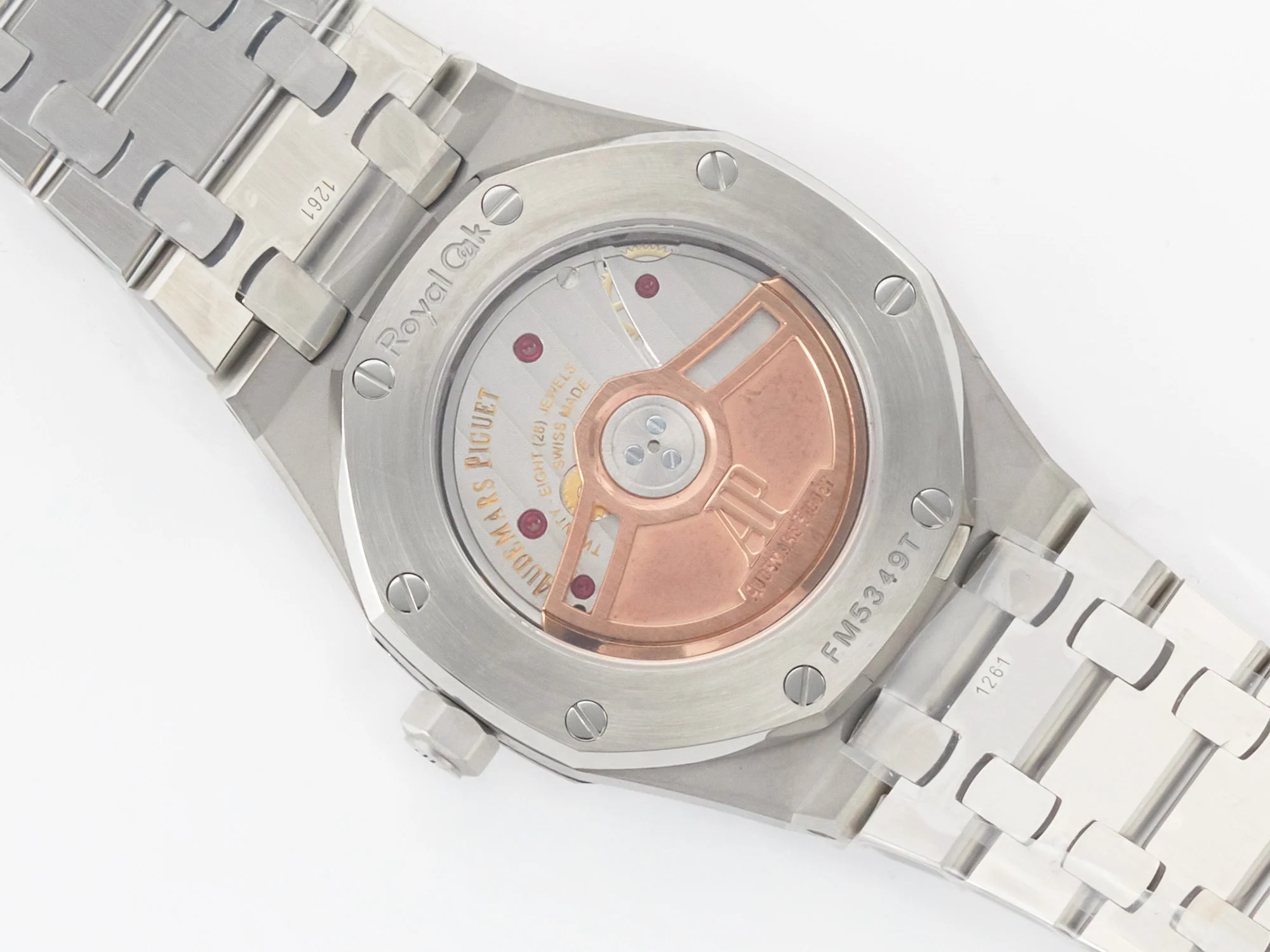 Royal Oak 34mm SS ZF 1:1 Best Edition White Textured Dial on SS Bracelet A5800