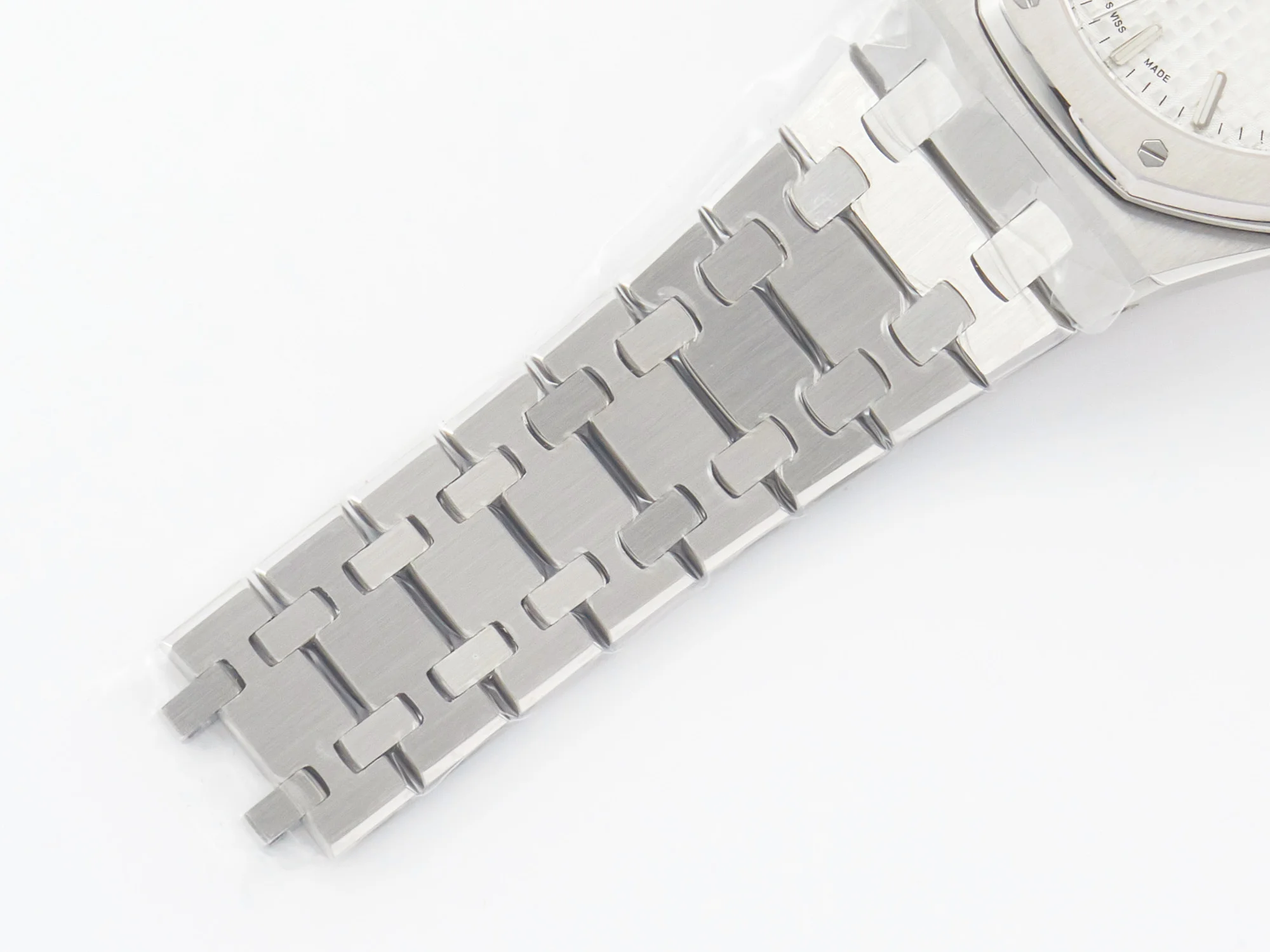 Royal Oak 34mm SS ZF 1:1 Best Edition White Textured Dial on SS Bracelet A5800