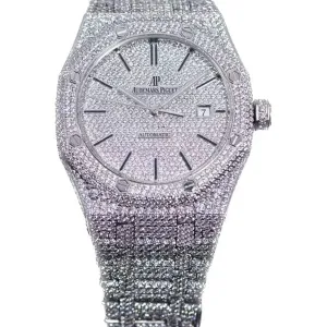 Royal Oak 41mm 15400 Iced Out Steel in Stick Markers