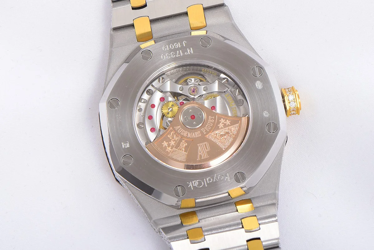 Royal Oak 41mm 15400 Iced Out Steel/Yellow Gold in Arabic Markers