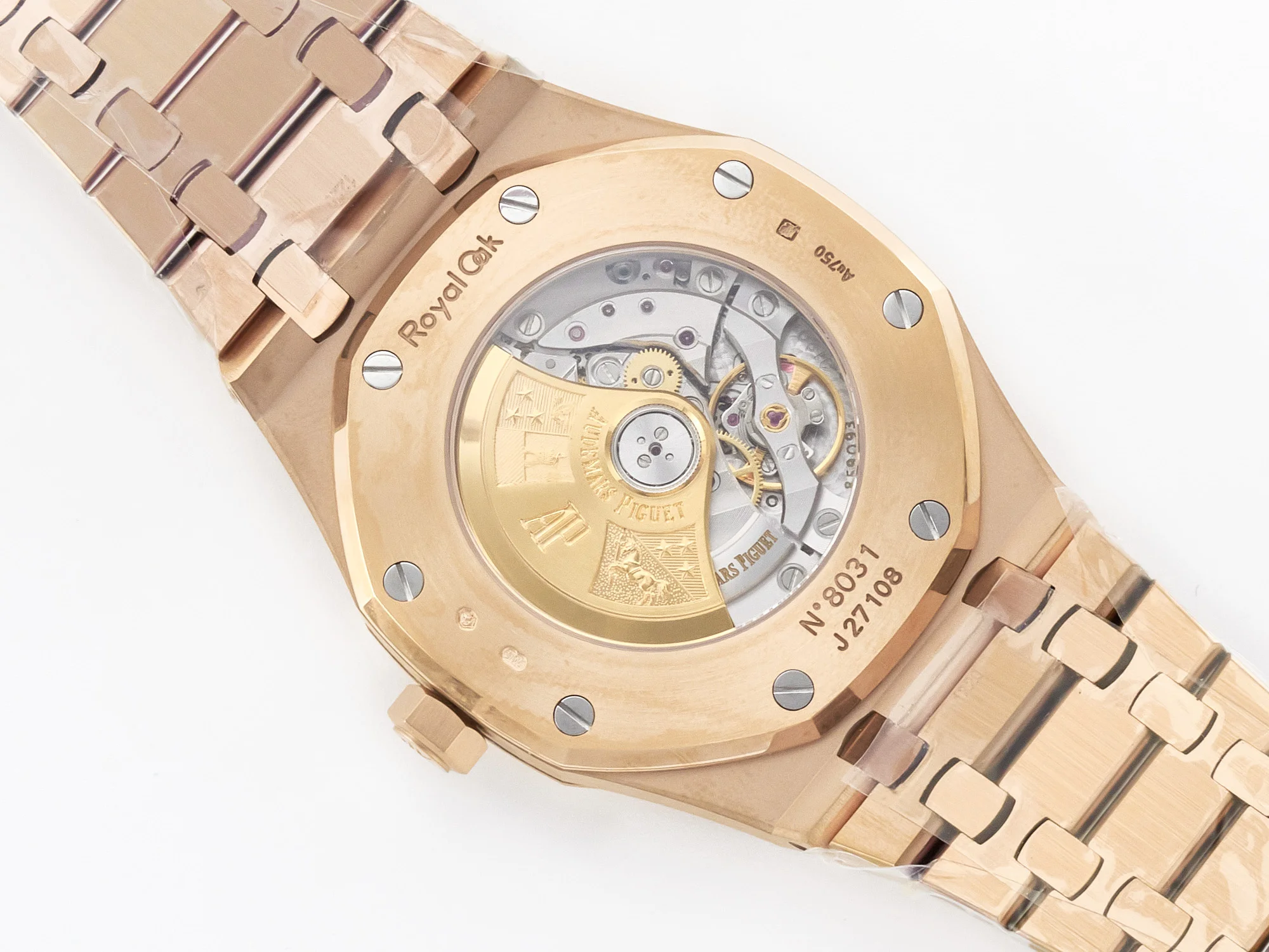 Royal Oak 41mm 15400 RG ZF 1:1 Best Edition Black Textured Dial on RG Bracelet V2 SA3120 Super Clone