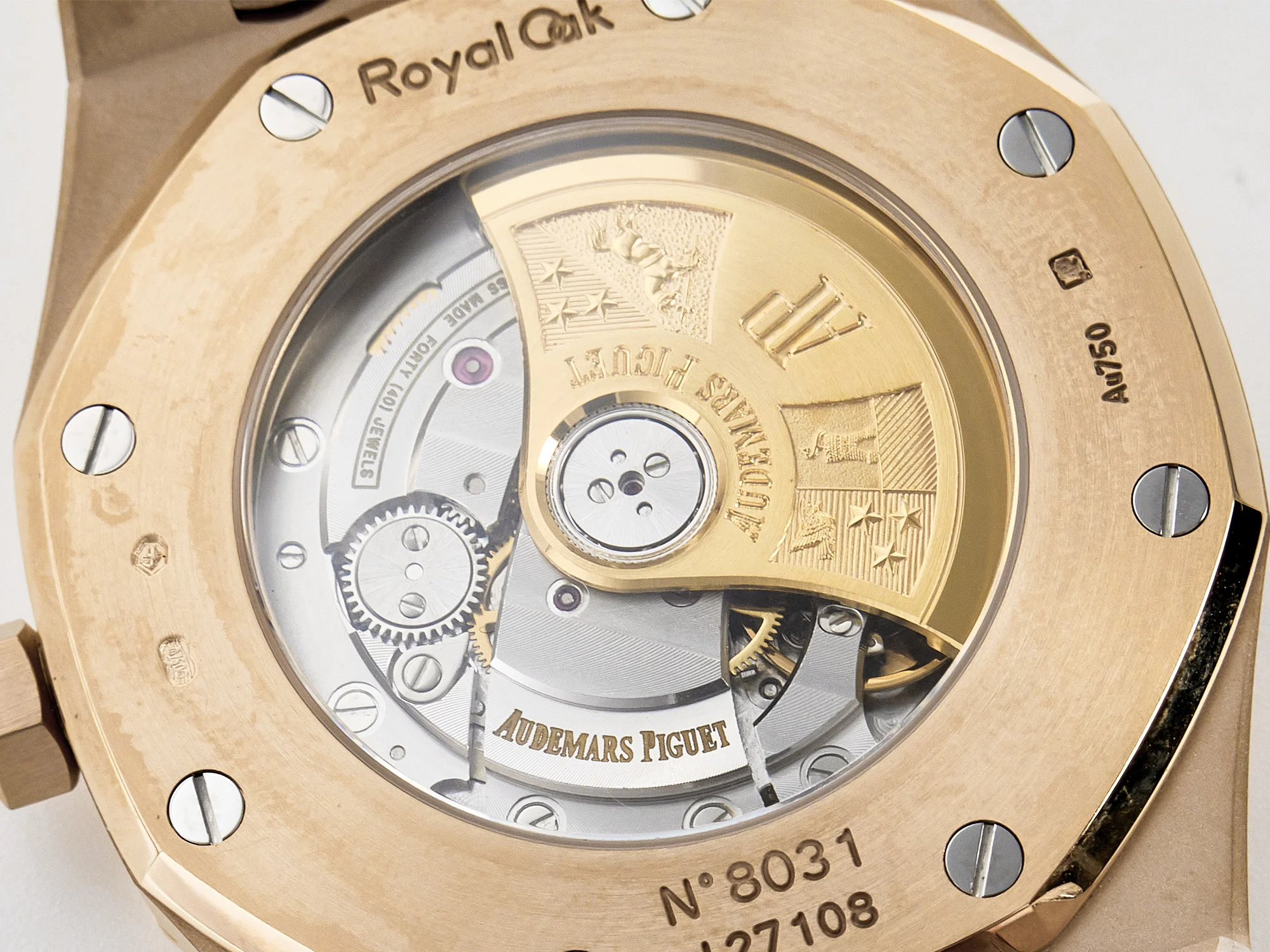 Royal Oak 41mm 15400 RG ZF 1:1 Best Edition White Textured Dial on RG Bracelet V2 SA3120 Super Clone
