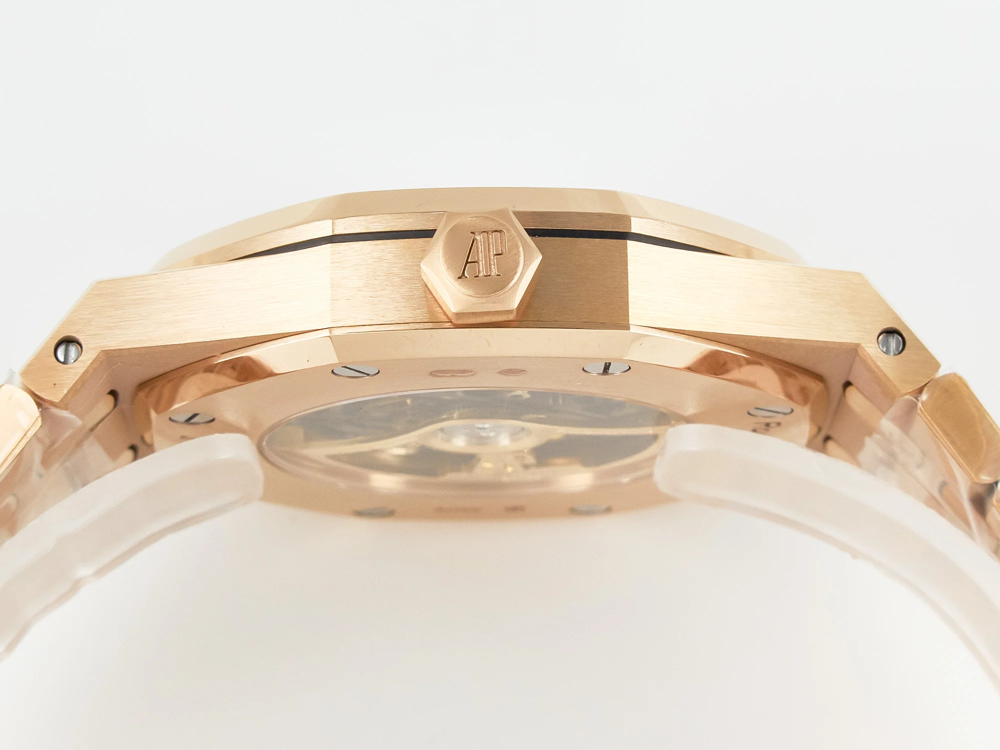 Royal Oak 41mm Skeleton 15407 RG ZF 1:1 Best Edition Skeleton Dial on RG Bracelet A3132