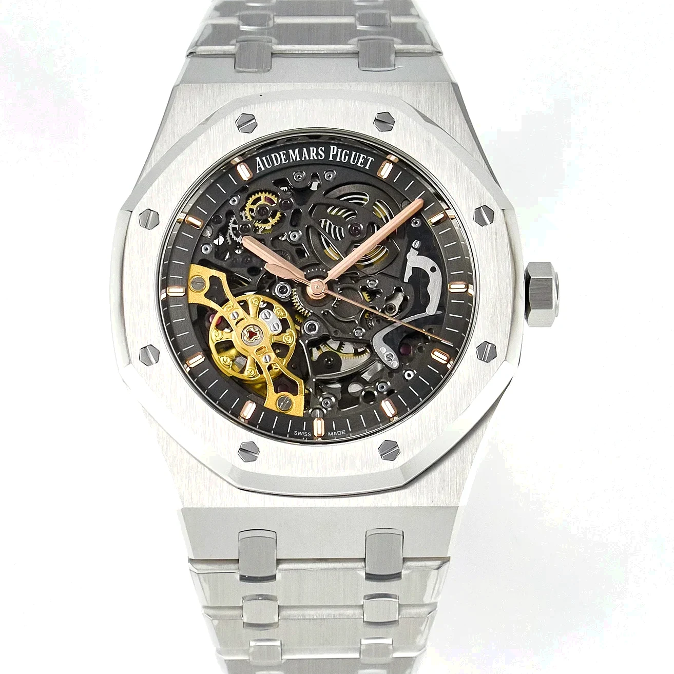 Royal Oak 41mm Skeleton 15407 SS ZF 1:1 Best Edition Skeleton Dial on SS Bracelet A3132