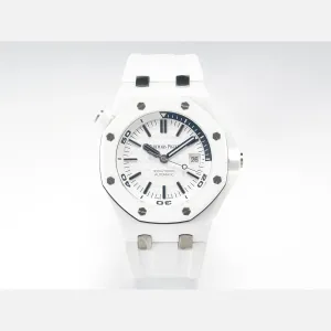 Royal Oak Offshore Diver 15707 White Ceramic ZF 1:1 Best Edition SA3120 Super Clone