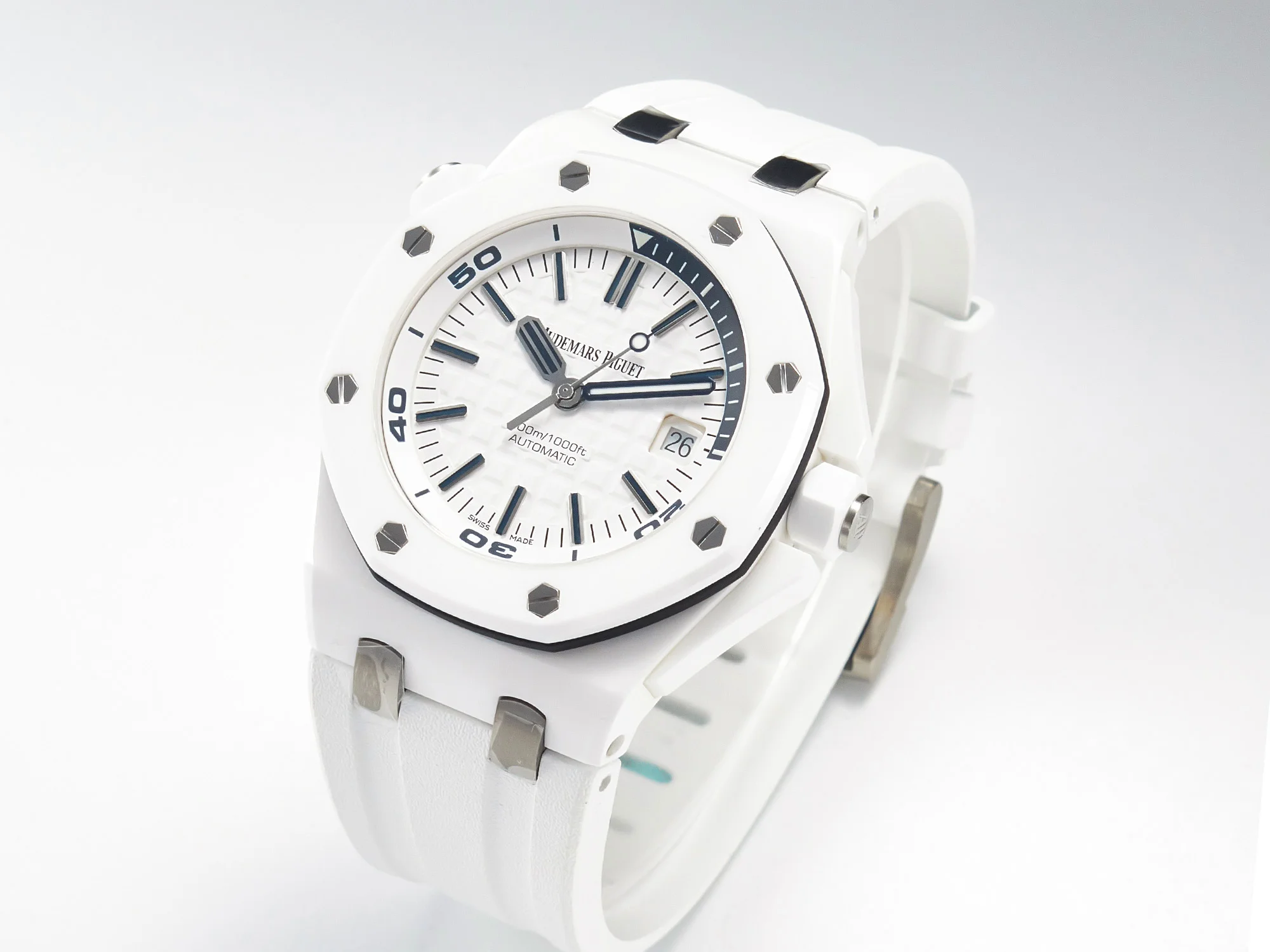 Royal Oak Offshore Diver 15707 White Ceramic ZF 1:1 Best Edition SA3120 Super Clone