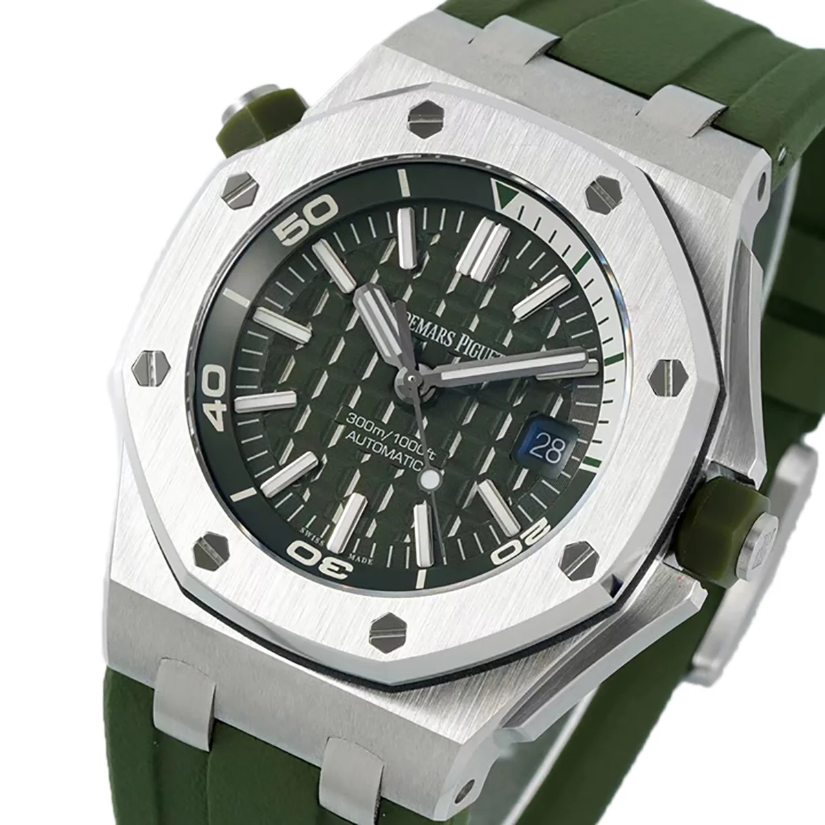 Royal Oak Offshore Diver Steel Khaki Dial 15710ST
