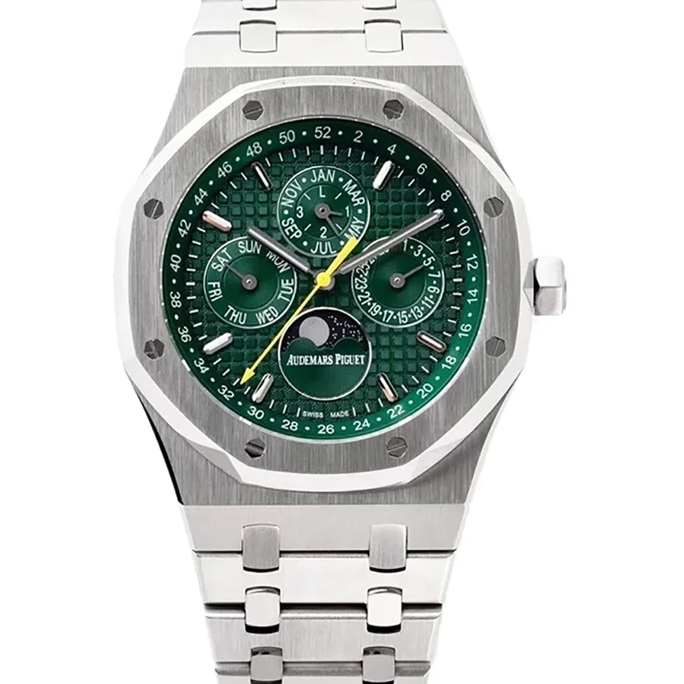 Royal Oak Perpetual Calendar 26613 Green Dial in Steel