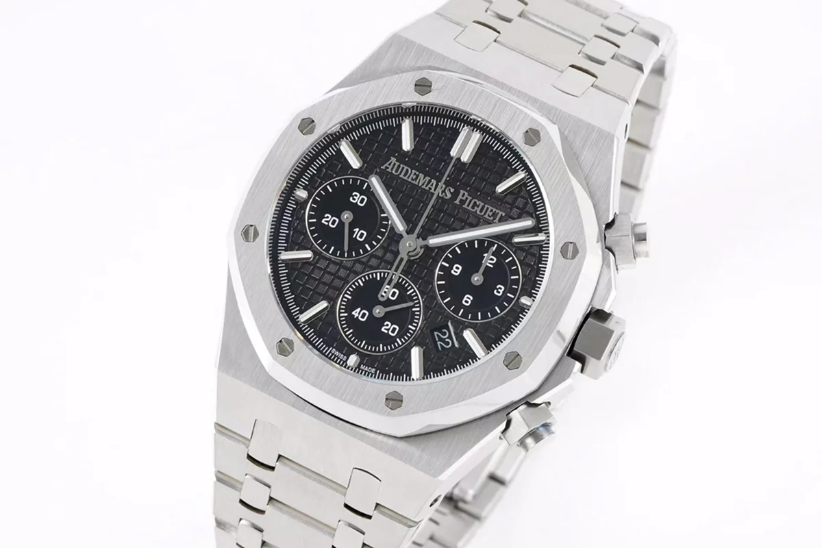 Royal Oak Self-Winding Chronograph Black Dial in Steel