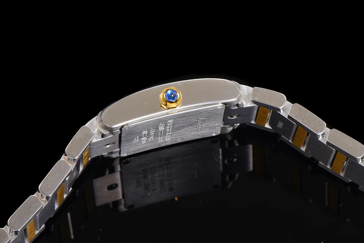 Tank Francaise Watch Small with Diamond Marker Steel/Yellow Gold